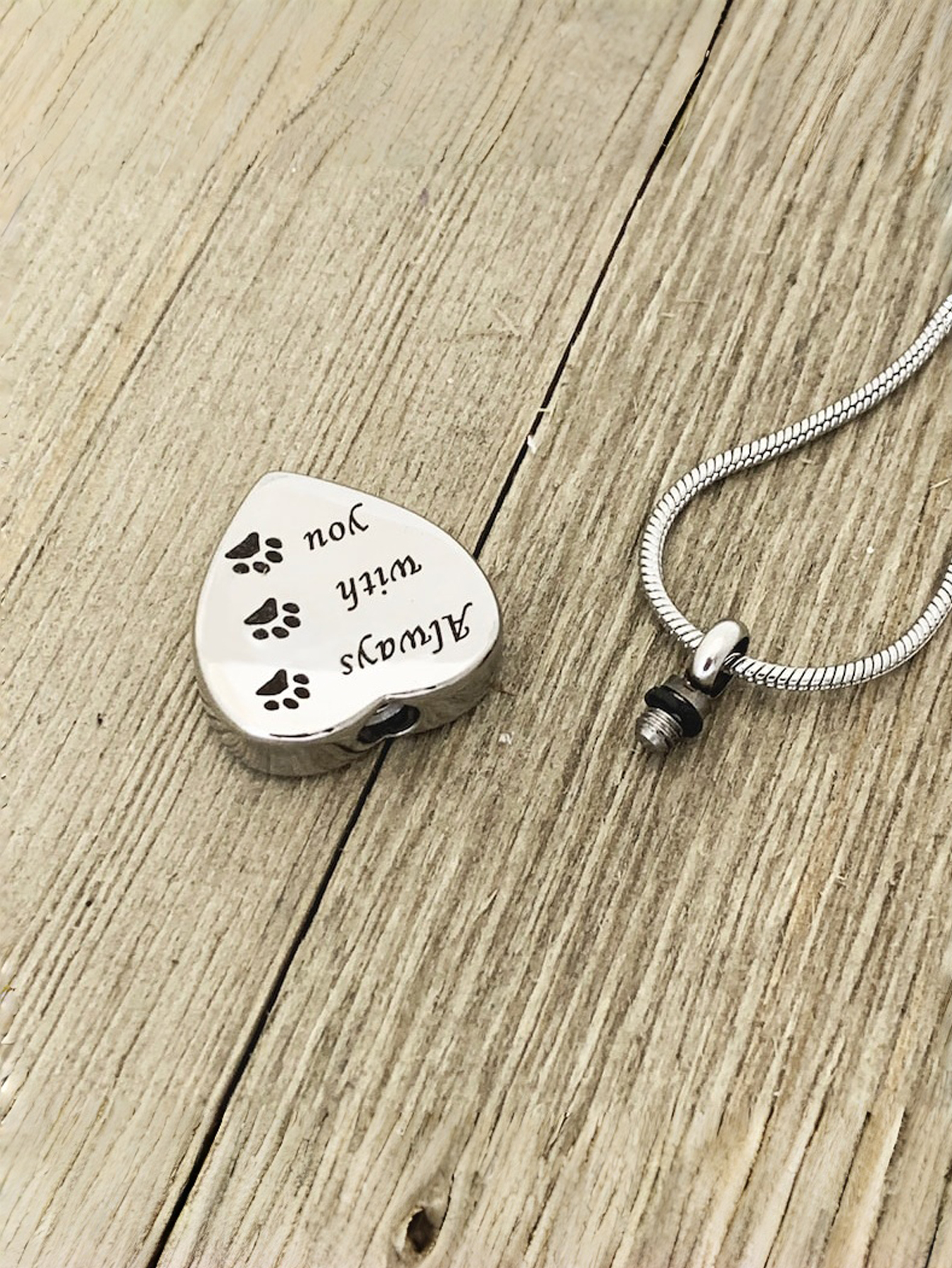 Custom Pet Memorial Heart Necklace